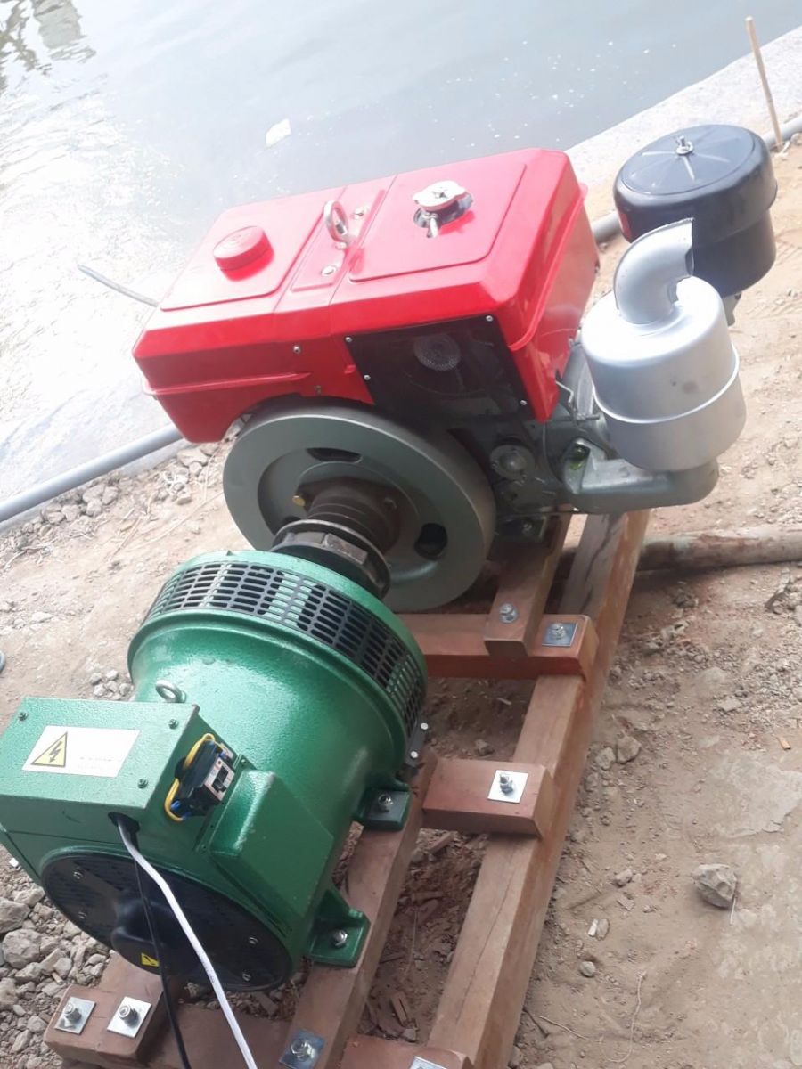 Củ phát điện lắp đầu nổ máy nổ