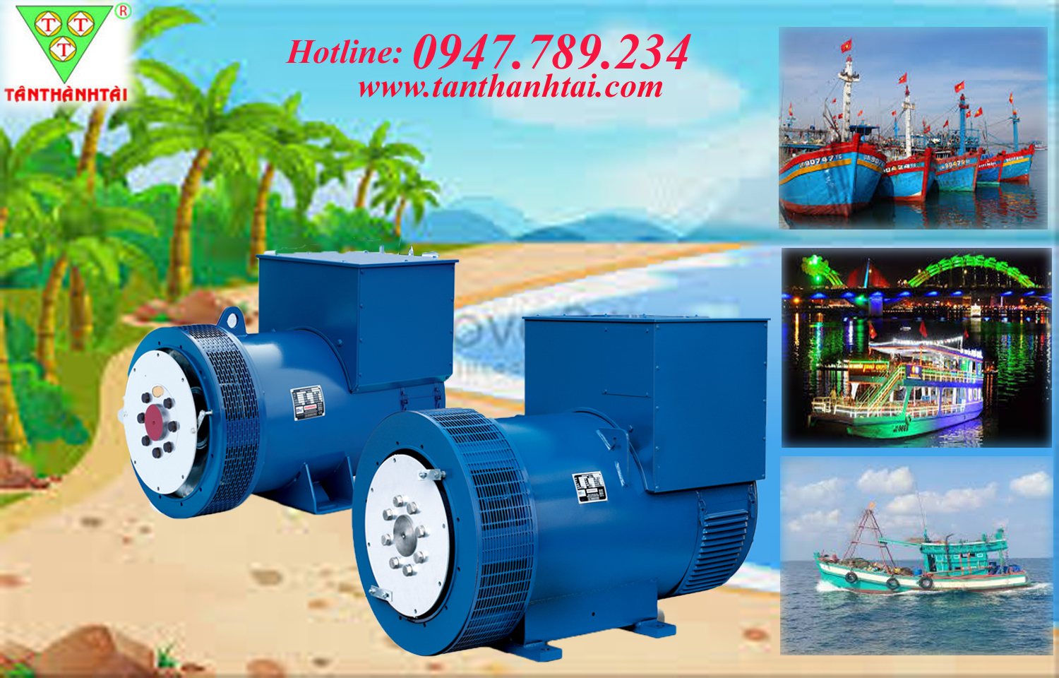 Đầu phát điện dinamo tàu biển