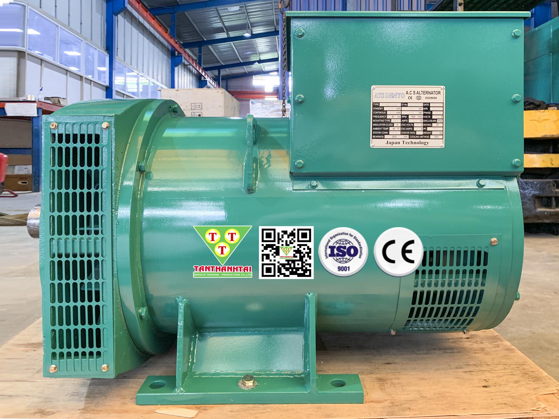 Đầu phát điện 110kVA - 1 pha 2 bạc đạn