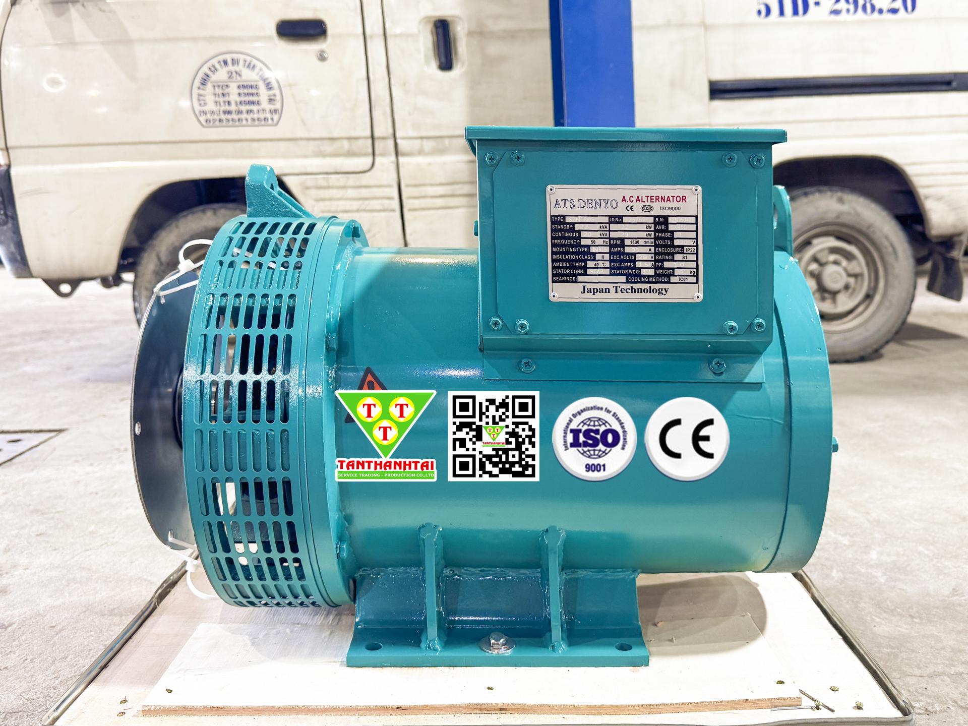 Đầu phát điện 20kVA - 1 pha 1 bạc đạn