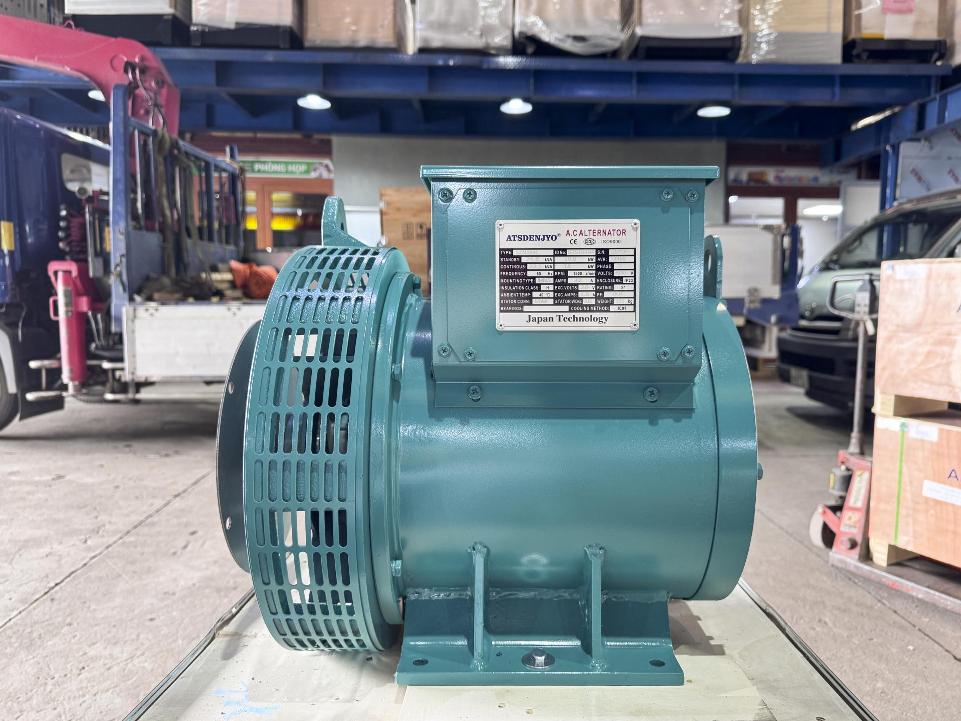 Đầu phát điện 22.5kVA - 3 pha 1 bạc đạn