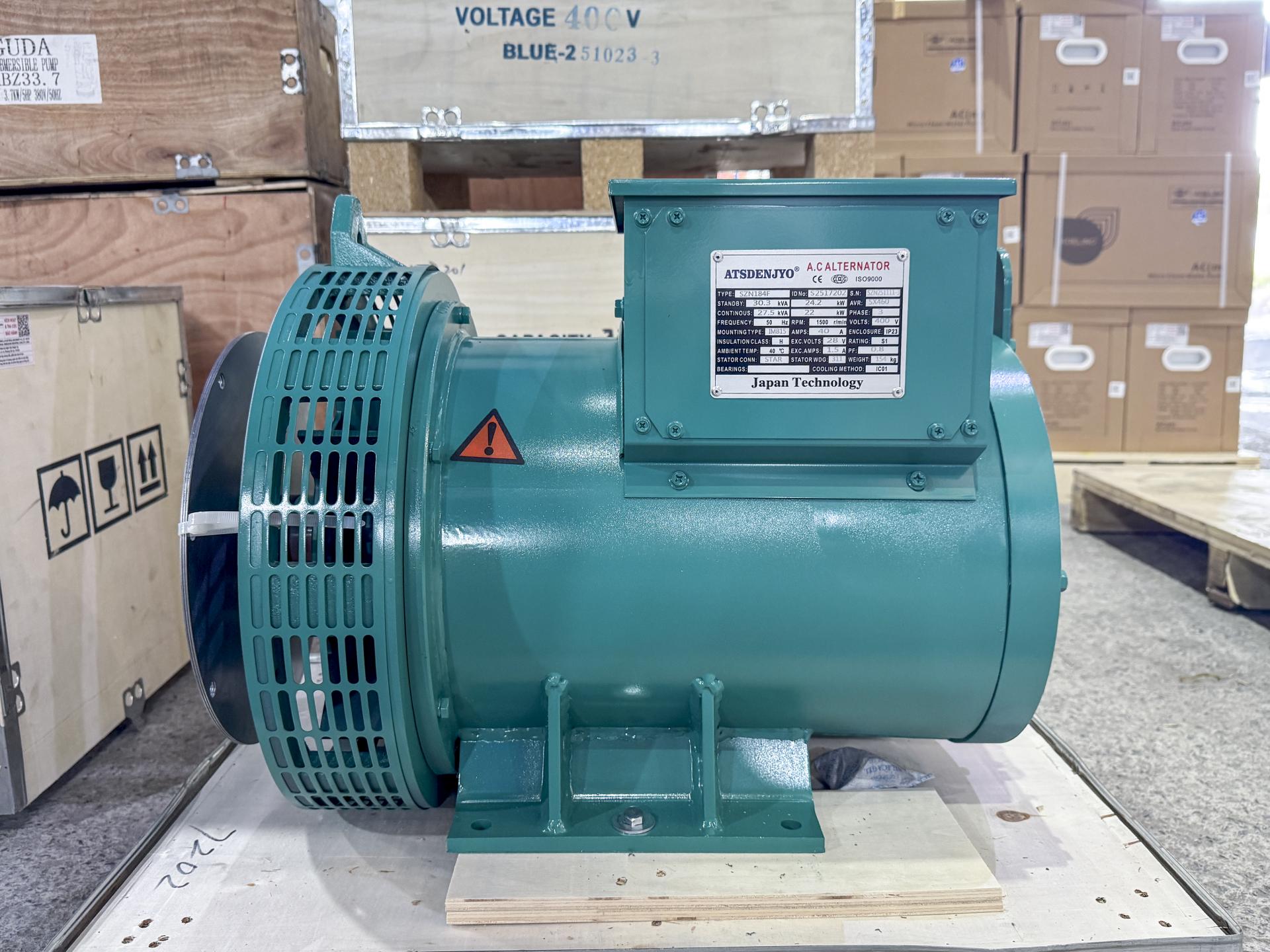 Đầu phát điện 27.5kVA - 3 pha 1 bạc đạn