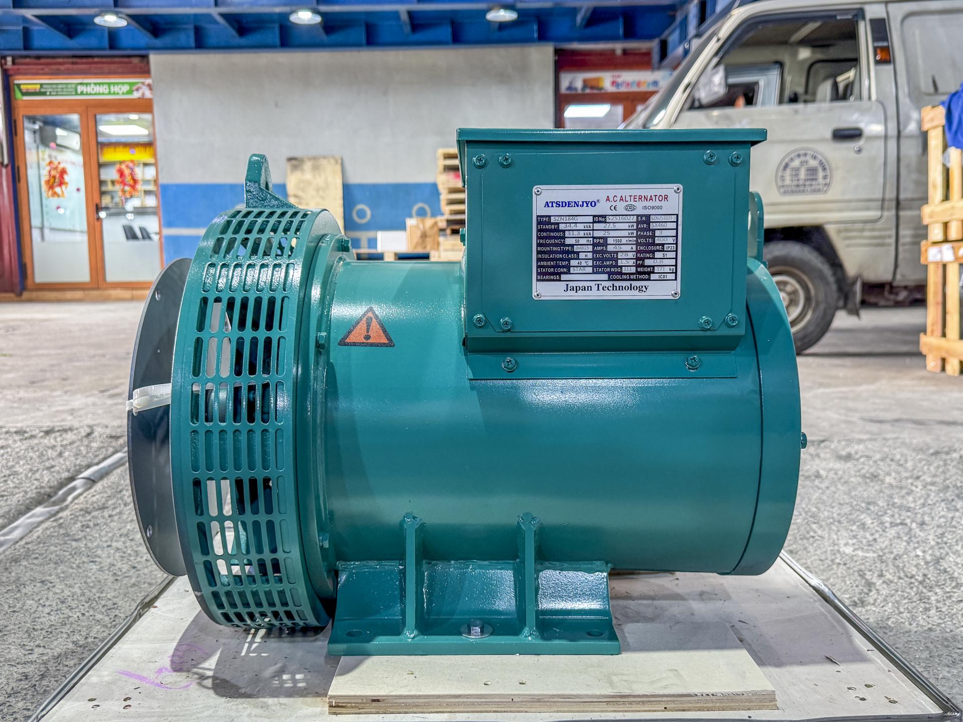 Đầu phát điện 31.3kVA - 3 pha 1 bạc đạn