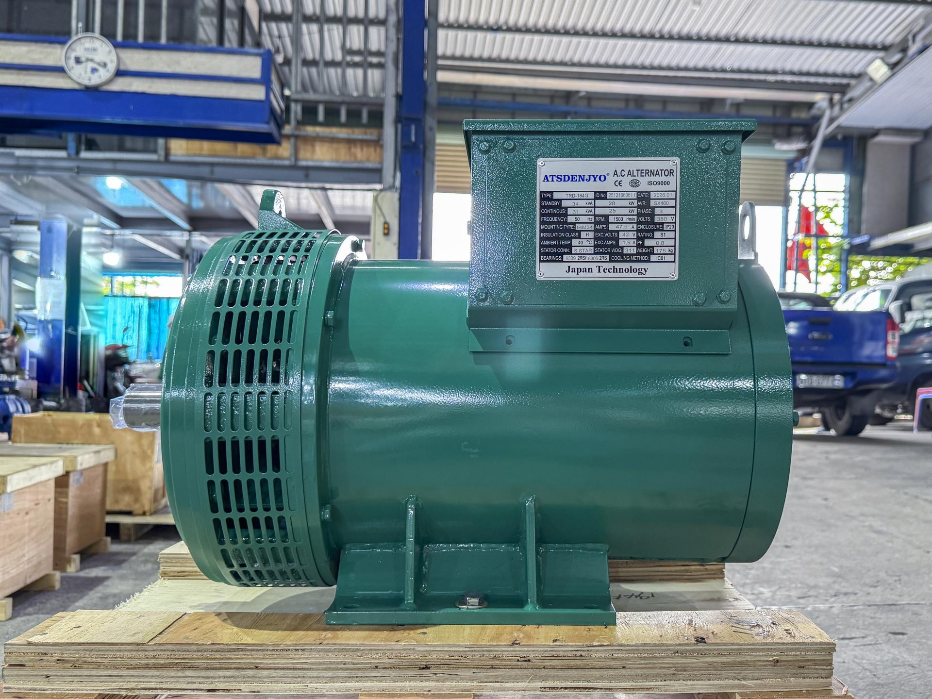 Đầu phát điện 31kVA - 3 pha 2 bạc đạn (NEW)