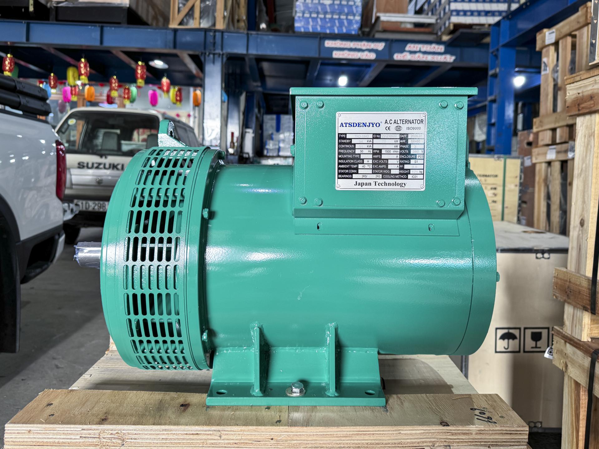 Đầu phát điện 31kVA - 3 pha 2 bạc đạn