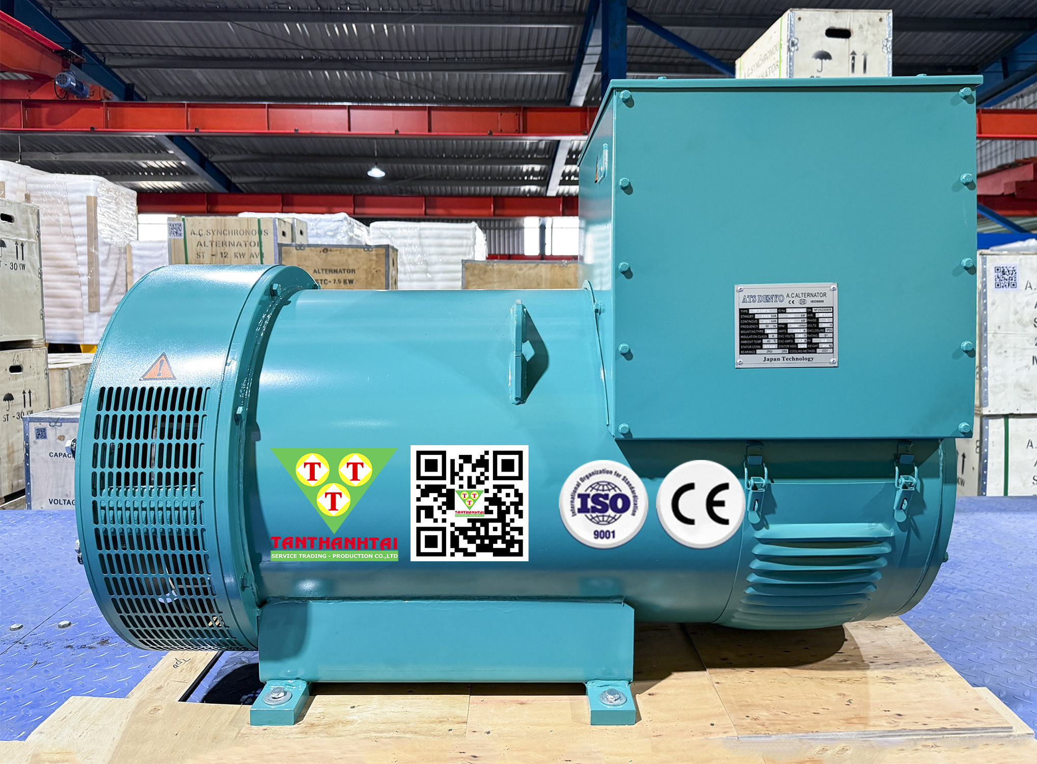 Đầu phát điện 375kVA  - 1 bạc đạn 3 pha