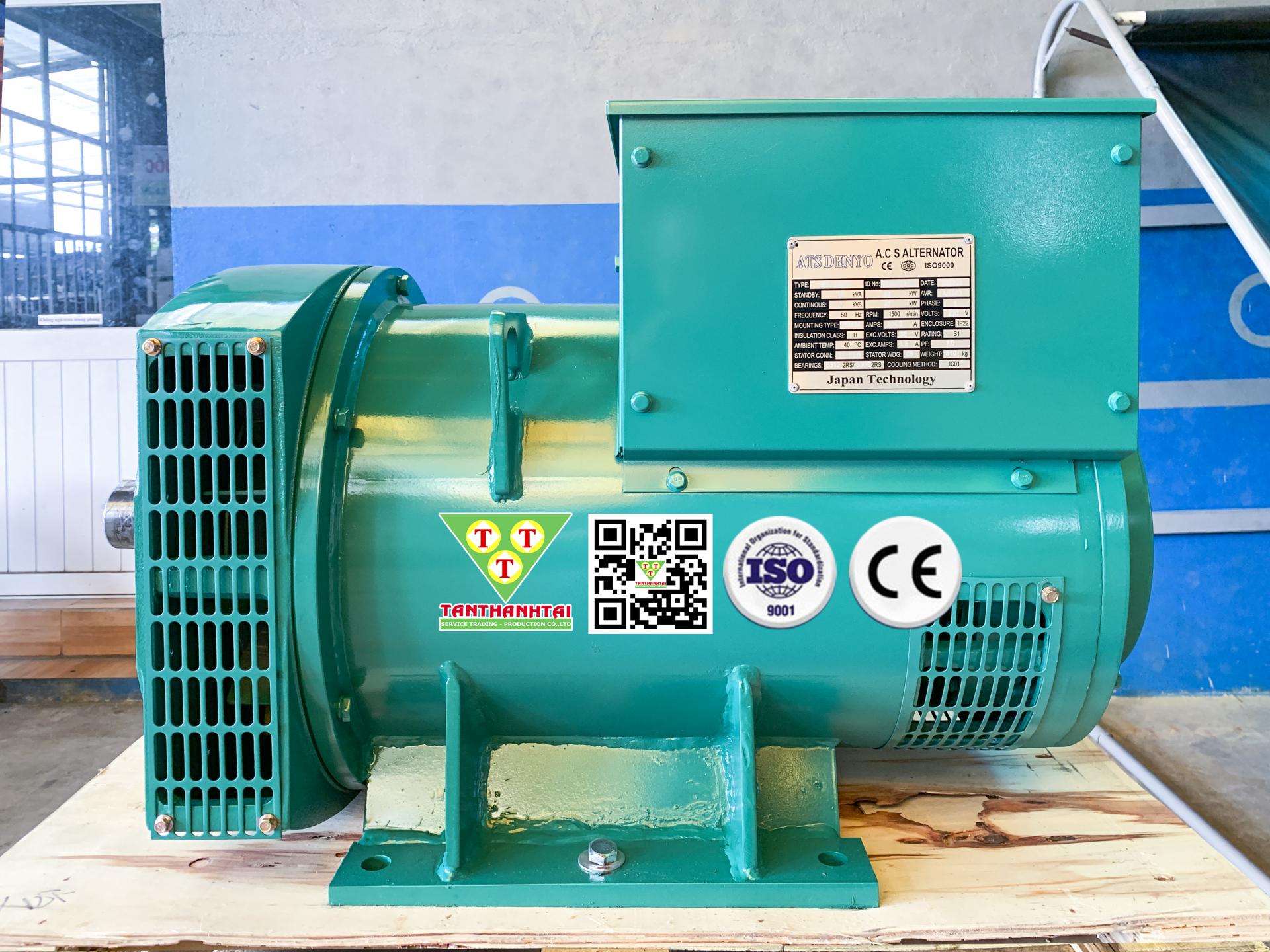 Đầu phát điện 47kVA - 1 pha 2 bạc đạn