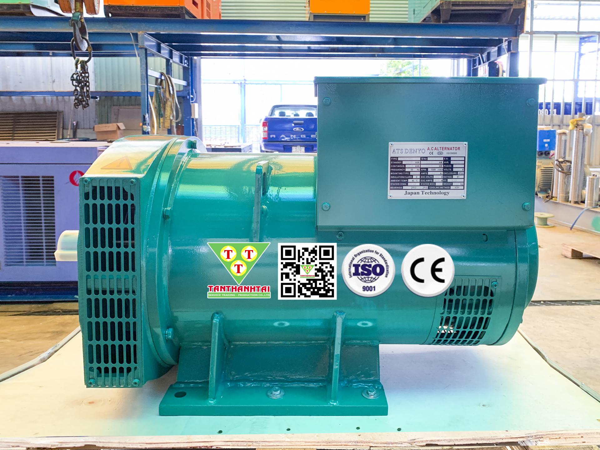 Đầu phát điện 68kVA - 1 pha 2 bạc đạn