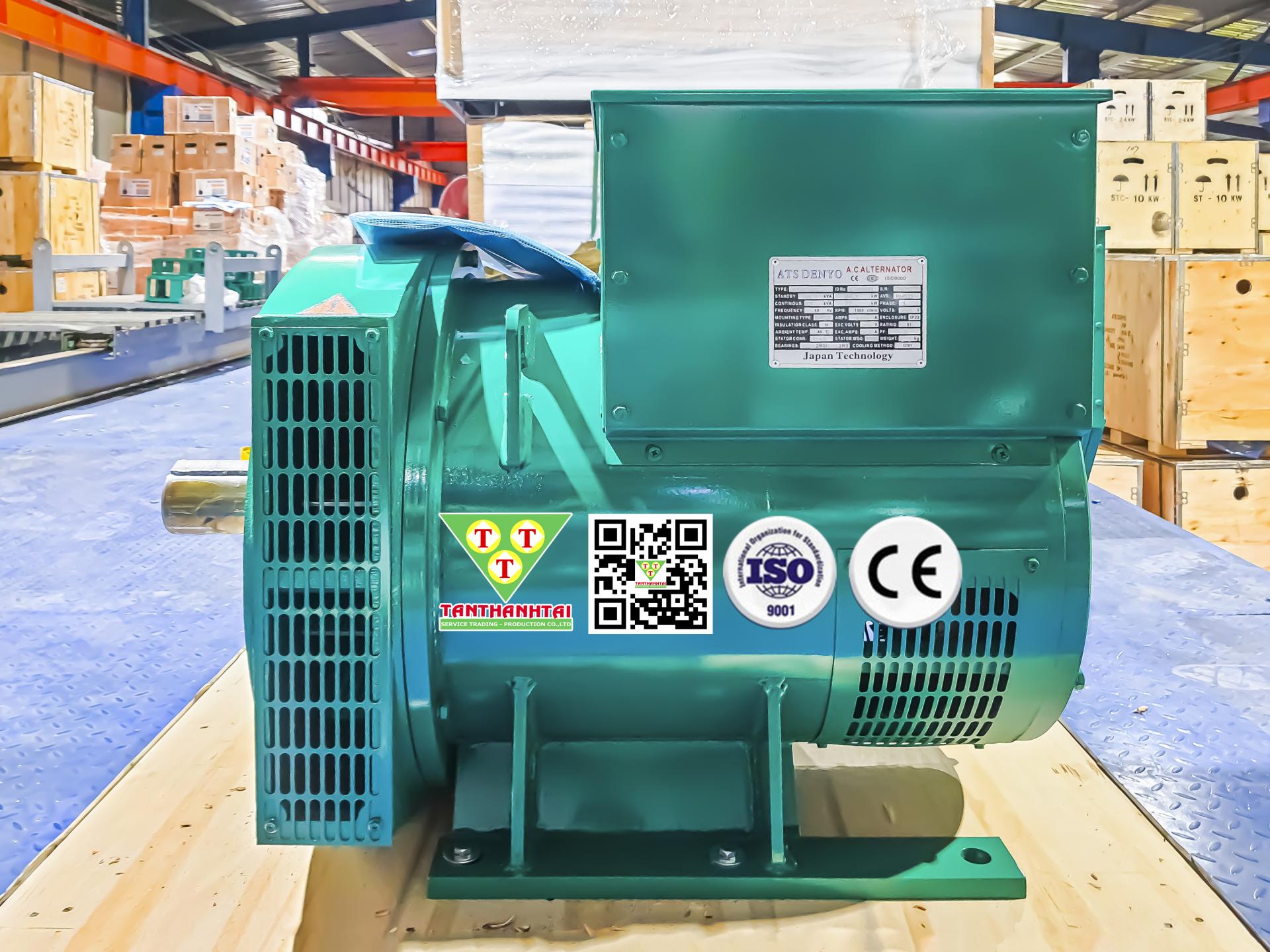 Đầu phát điện 77kVA - 1 pha 2 bạc đạn