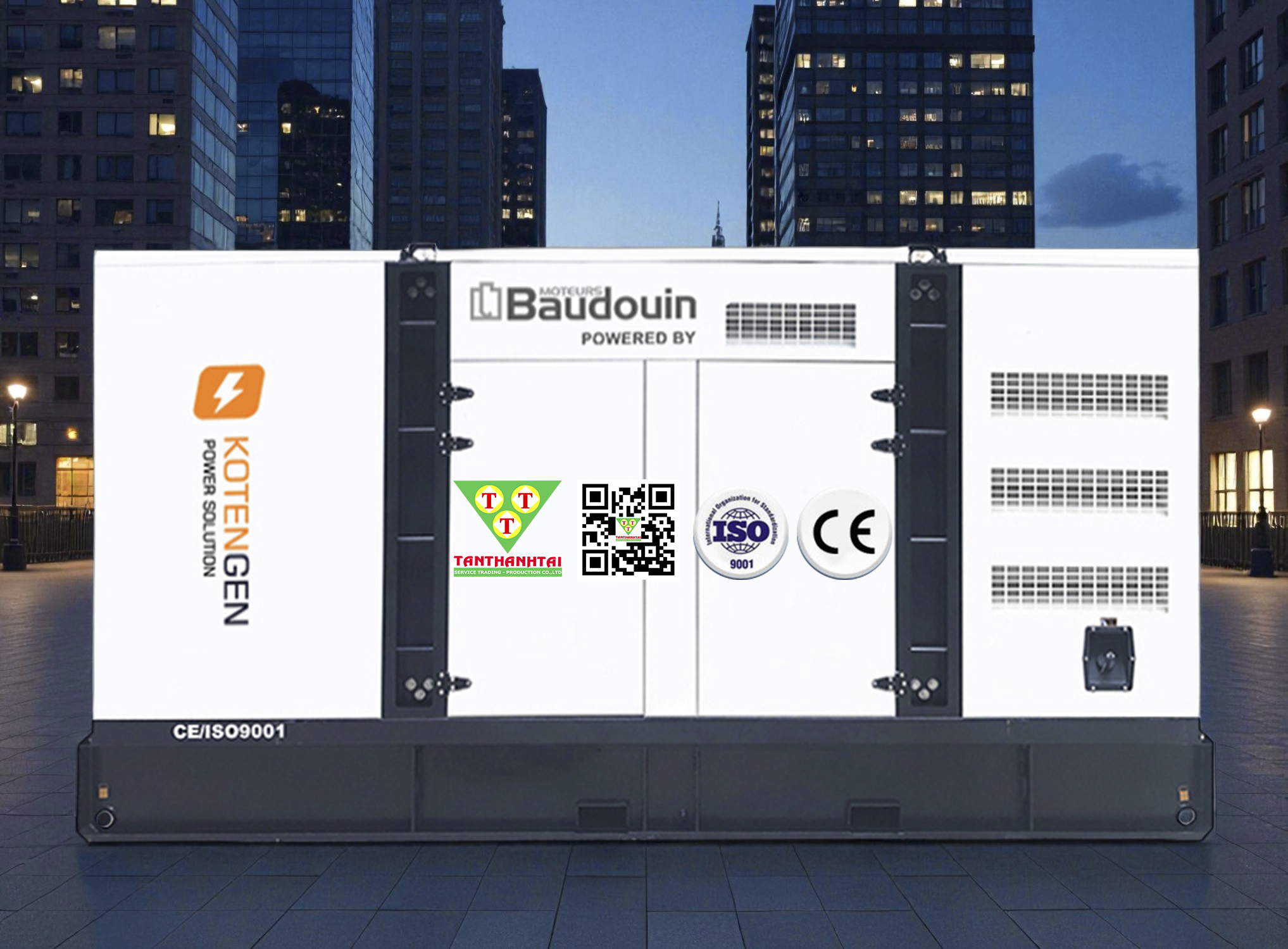 Máy phát điện 250kVA sử dụng động cơ BAUDOUIN - Nhập khẩu mới 100%