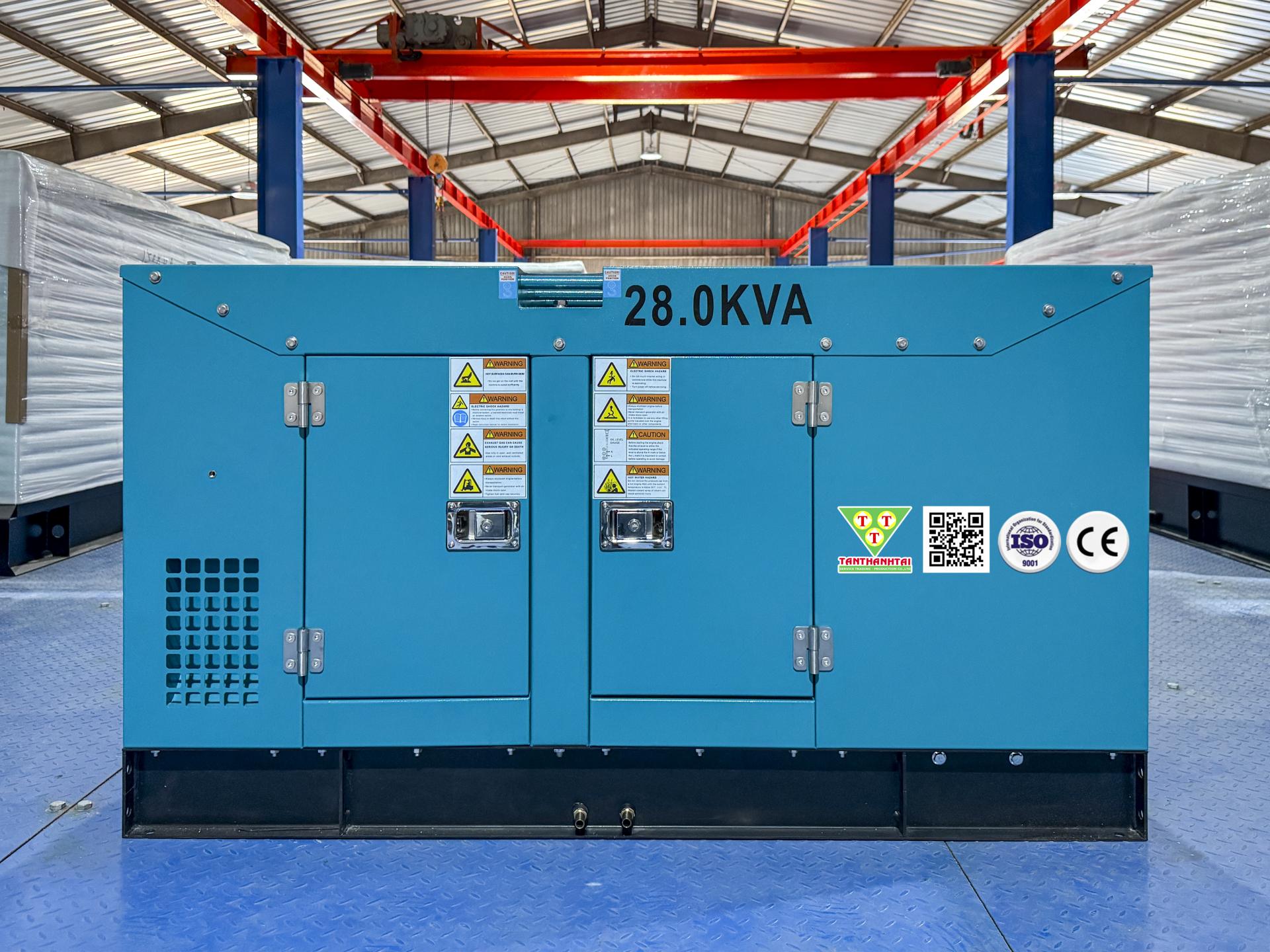 Máy phát điện 25kVA sử dụng động cơ KUBOTA - Nhập khẩu mới 100% (New)