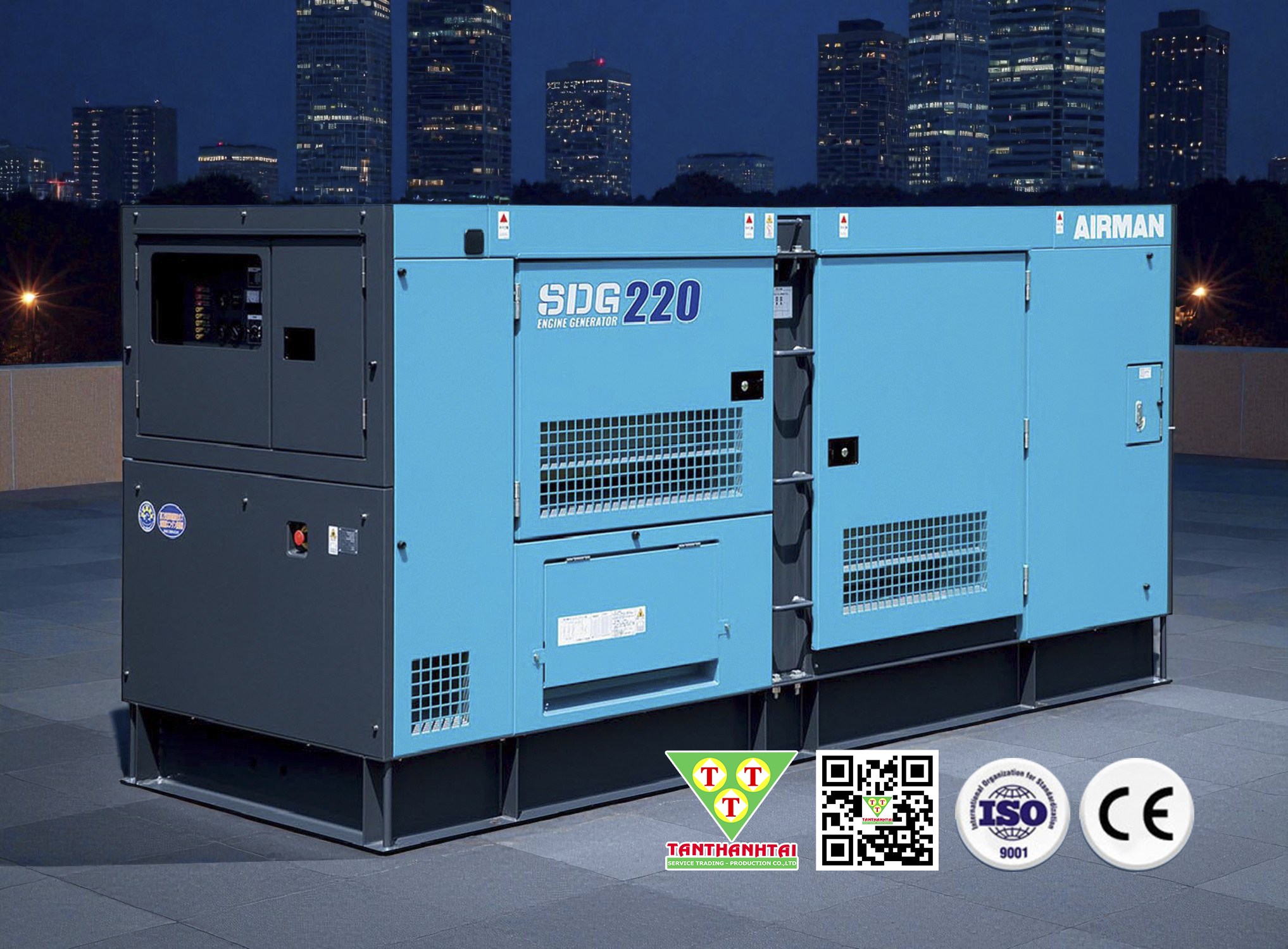 Máy phát điện 80kVA sử dụng động cơ AIRMAN - Nhập khẩu mới 100%