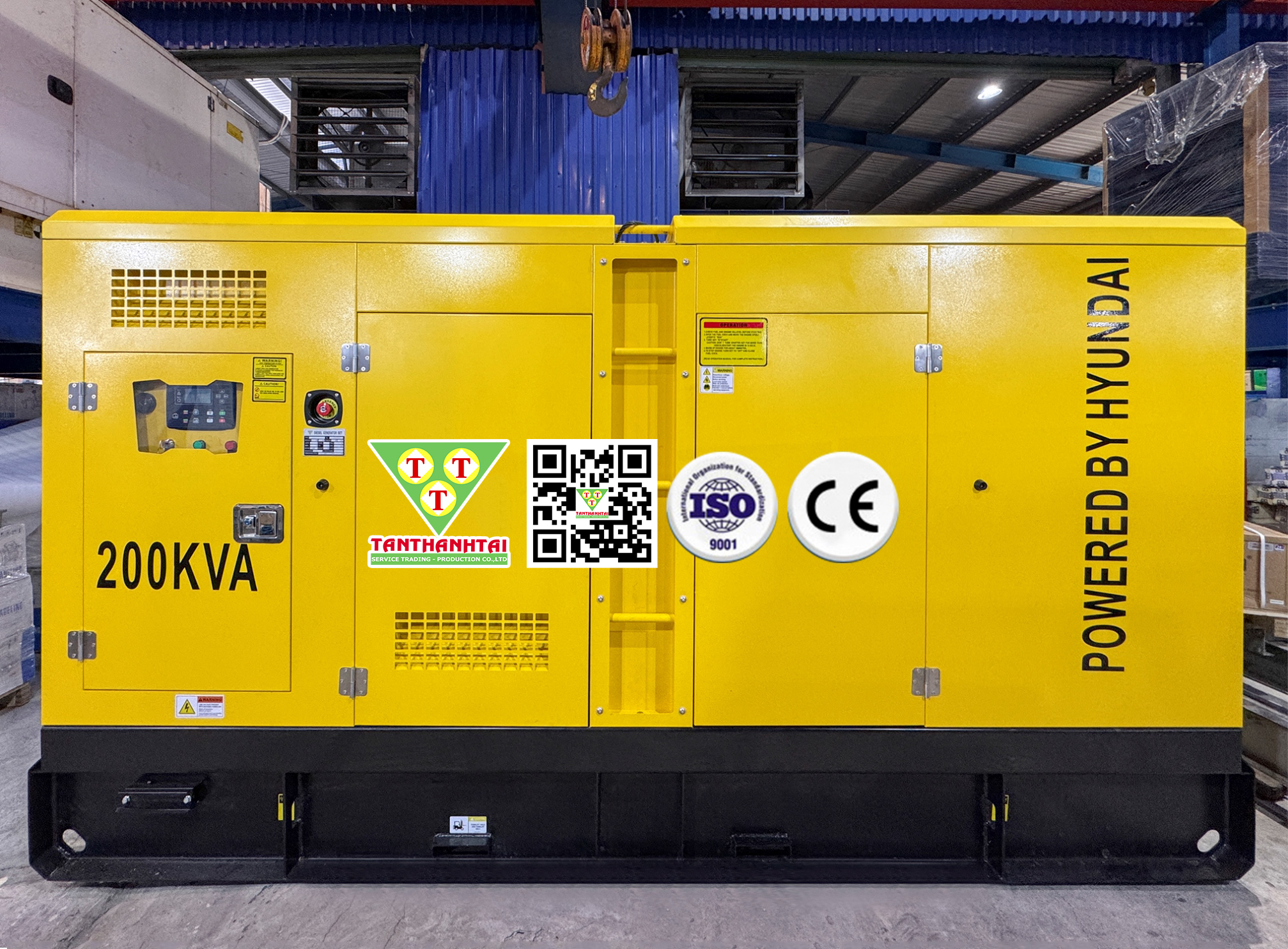 Máy phát điện HYUNDAI 200KVA - Nhập khẩu mới 100%