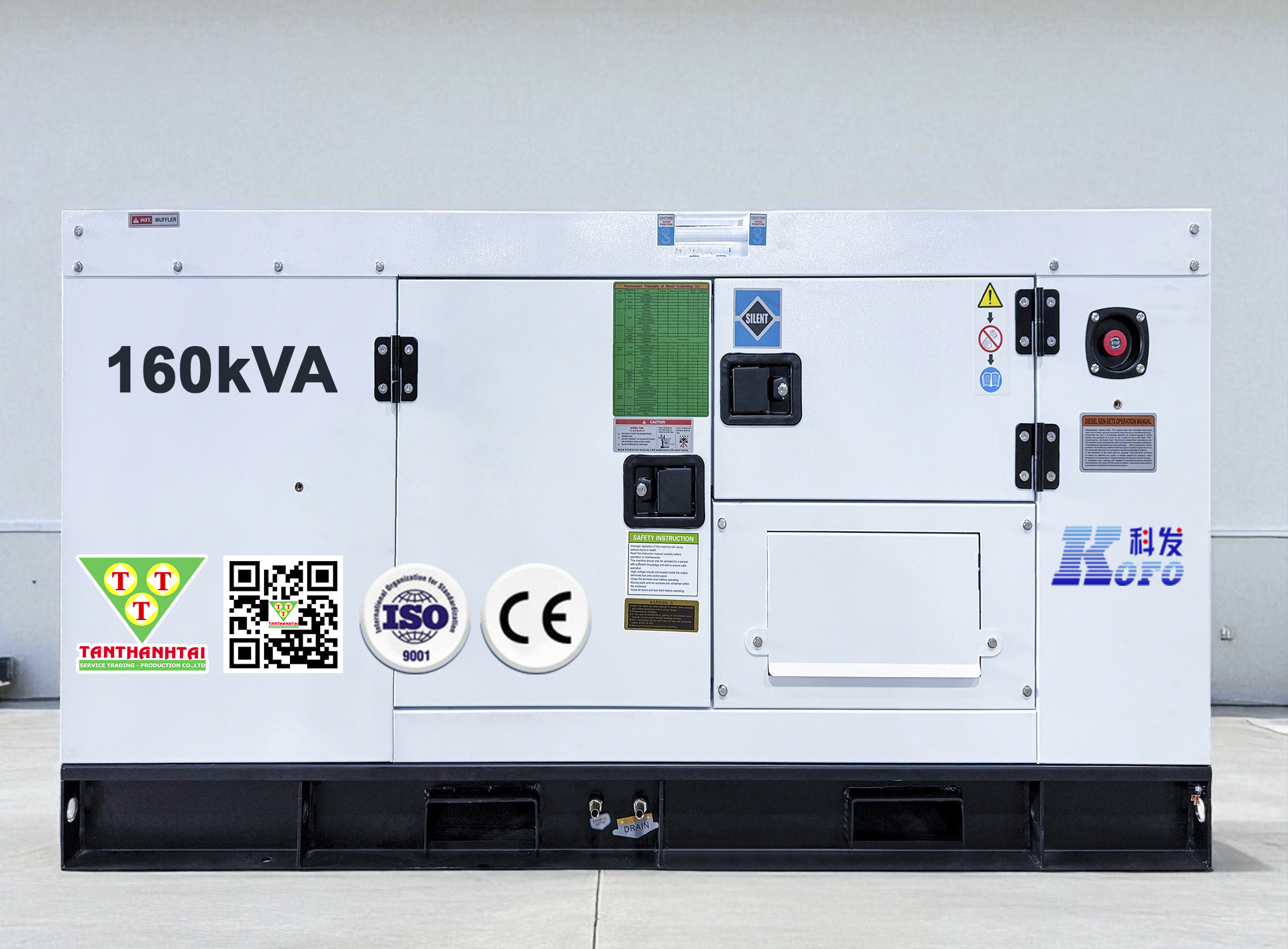 Máy phát điện KOFO 160kVA - Nhập khẩu mới 100%